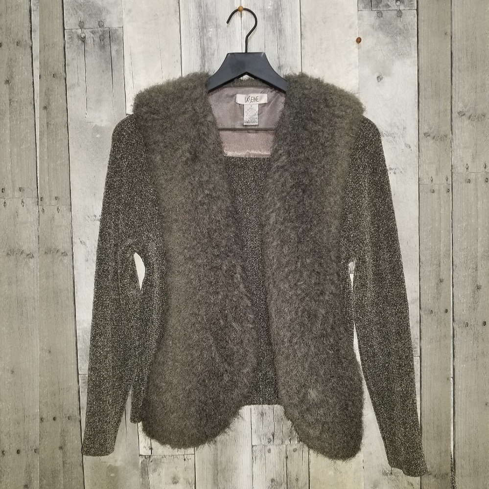 Shimmer Faux Fur Trimmed Sweater